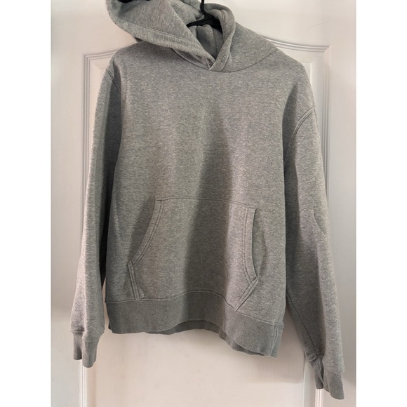 LCKR Hoodie Pullover Men Medium Gray Fleece Sweatshirt Active Pockets Sweater - Picture 1 of 4